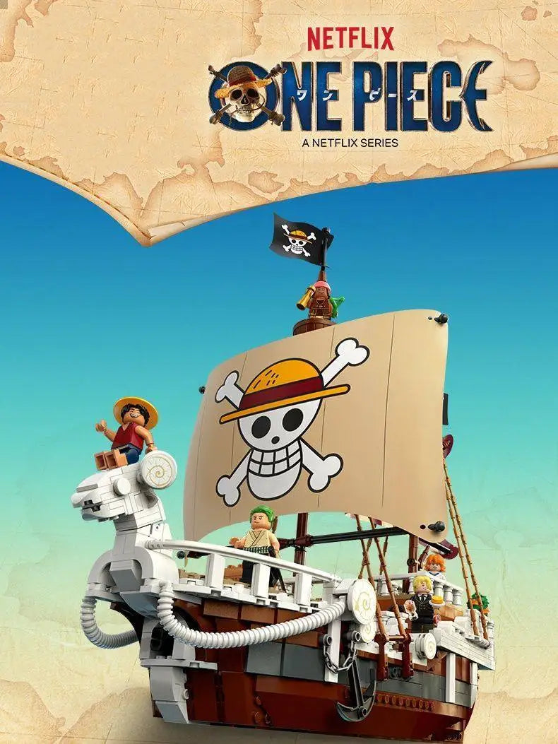 One Piece Going Merry Moc Piratenschiff - Legokompatibel - Strohhut-Piraten Schiff Modell
