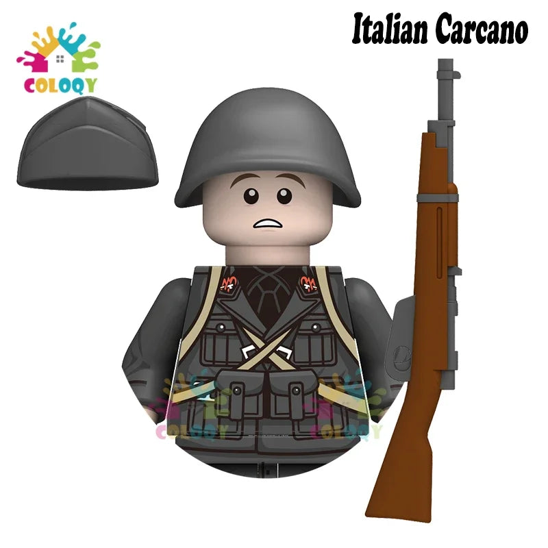 WW2 Minifiguren Set - Zweiter Weltkrieg Soldaten | Alliierte & Achsenmächte | LEGO-kompatibel