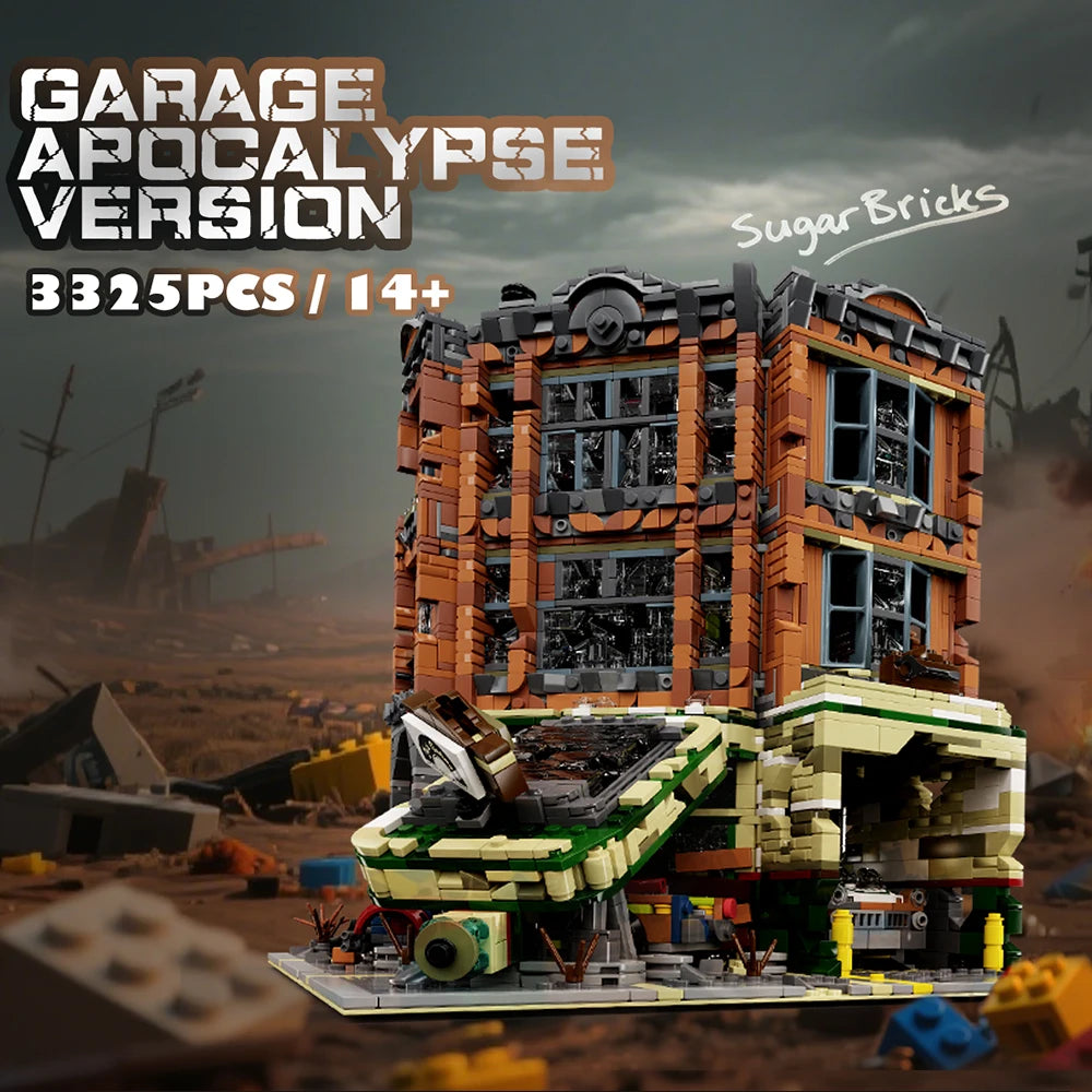 Doomsday Corner Garage MOC - 3325 Teile - Legokompatibel - Modular Building Set für Erwachsene