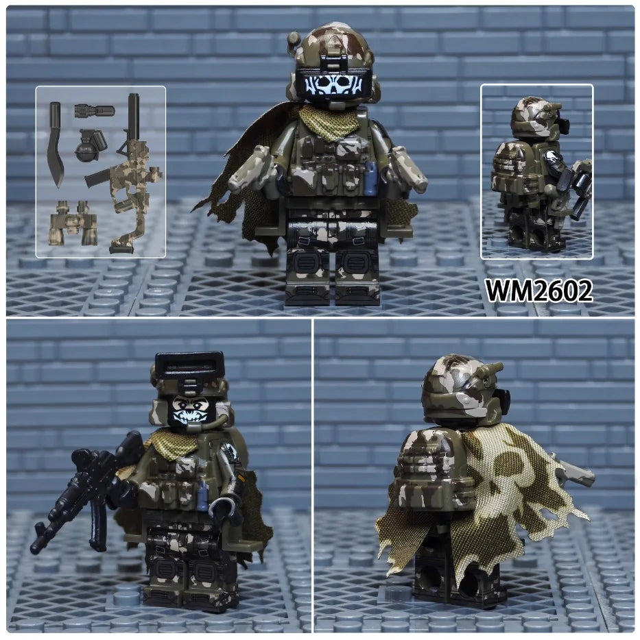 SWAT Special Forces Minifiguren Set - Legokompatibel - Military Series Kommando Soldaten
