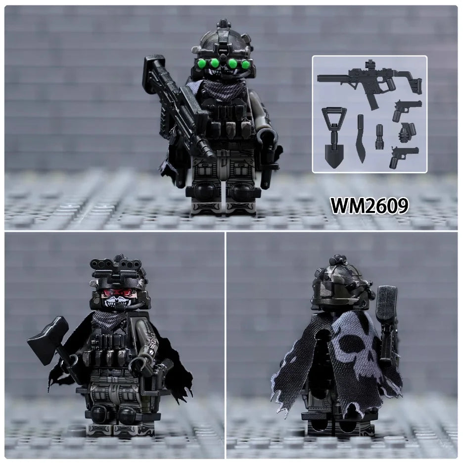 SWAT Special Forces Minifiguren Set - Legokompatibel - Military Series Kommando Soldaten