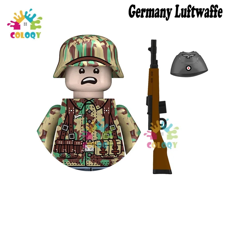 WW2 Minifiguren Set - Zweiter Weltkrieg Soldaten | Alliierte & Achsenmächte | LEGO-kompatibel