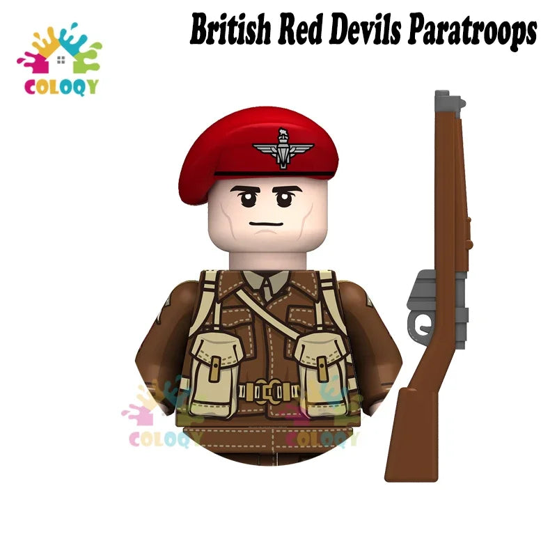 WW2 Minifiguren Set - Zweiter Weltkrieg Soldaten | Alliierte & Achsenmächte | LEGO-kompatibel