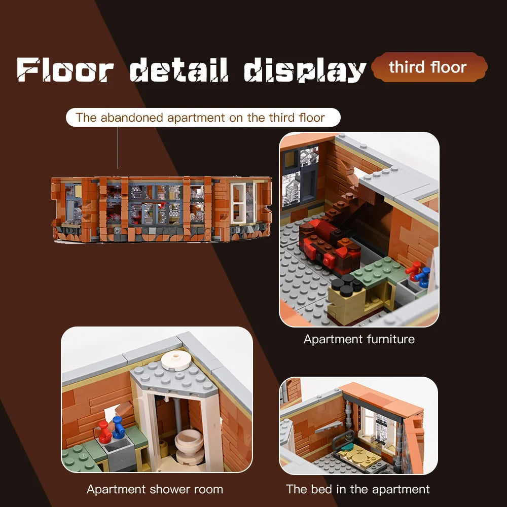 Doomsday Corner Garage MOC - 3325 Teile - Legokompatibel - Modular Building Set für Erwachsene