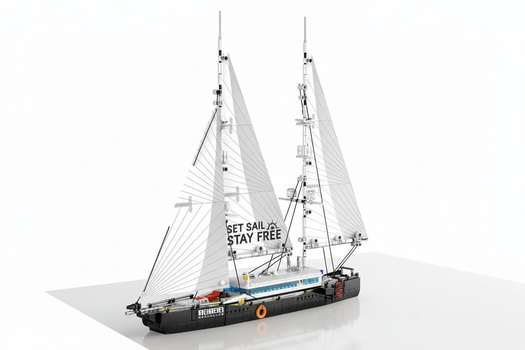 Großes Segelschiff MOC - Legokompatibel - Nautical Adventure Konstruktionsspielzeug