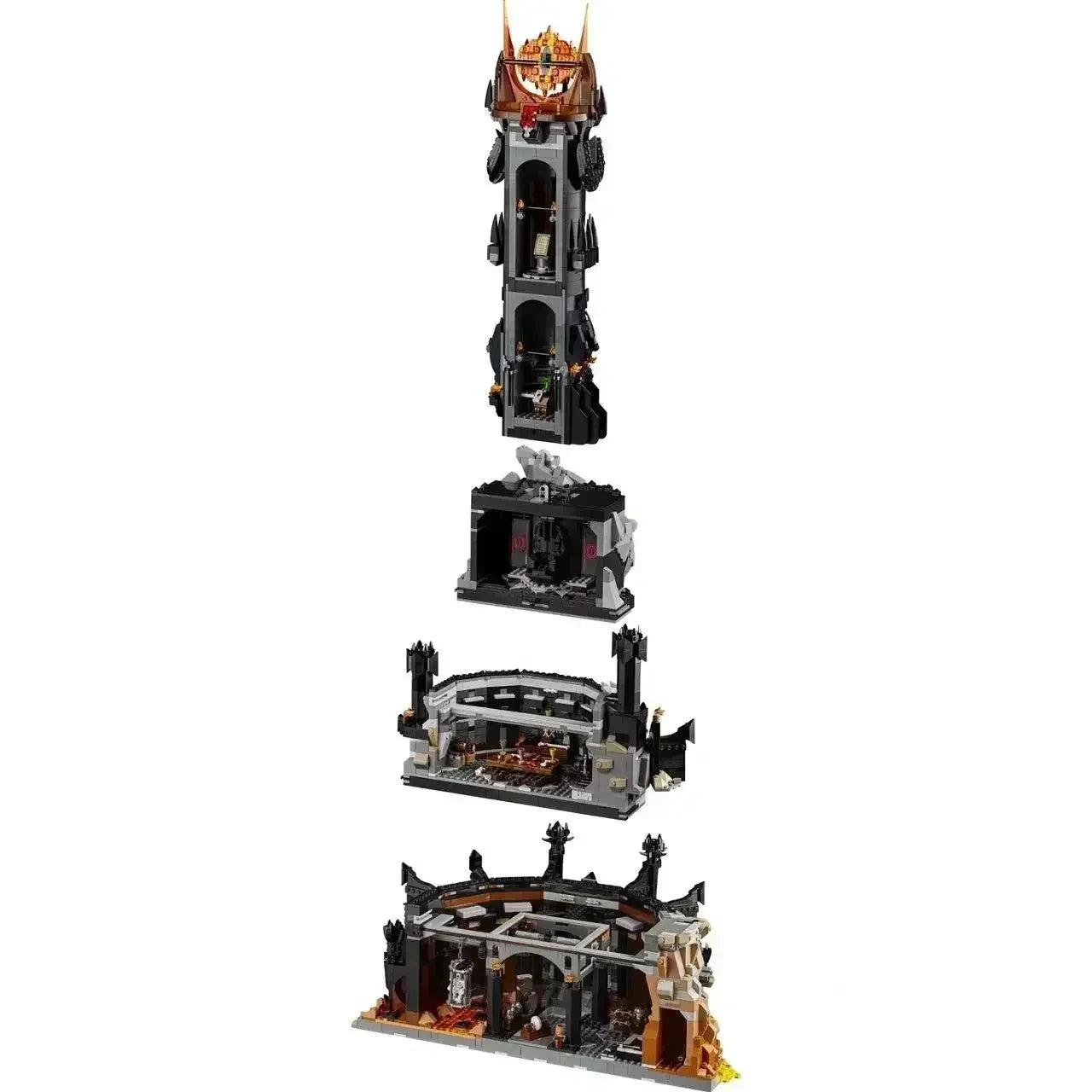Herr der Ringe Barad-dûr MOC - 5471 Teile Schwarzer Turm | Saurons Festung | LEGO 10333 Alternative