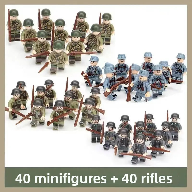 WW1 Minifiguren Set - Erster Weltkrieg Soldaten | 10 Figuren | LEGO-kompatibel