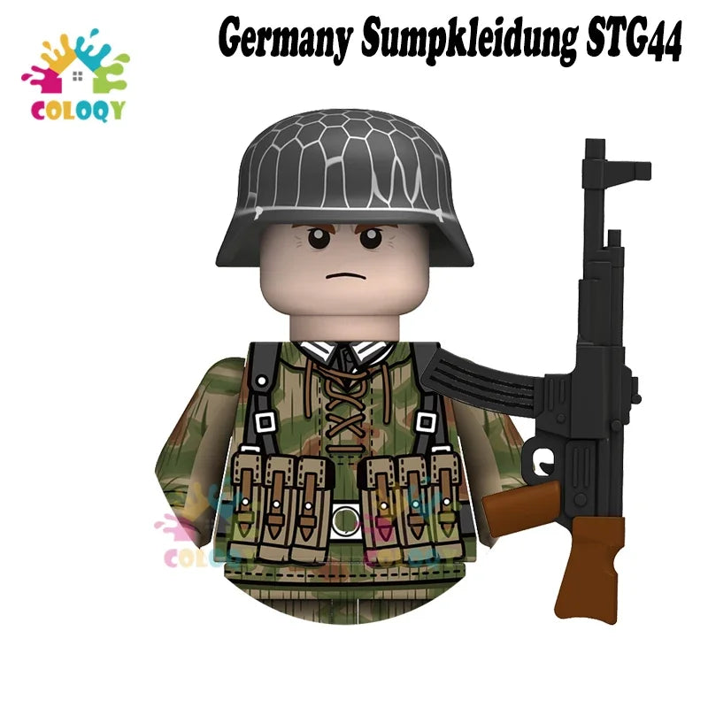 WW2 Minifiguren Set - Zweiter Weltkrieg Soldaten | Alliierte & Achsenmächte | LEGO-kompatibel