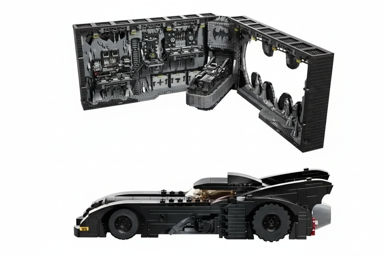 Batcave Shadow Box MOC - 3981 Teile - Legokompatibel - Batman Display Modell für Erwachsene
