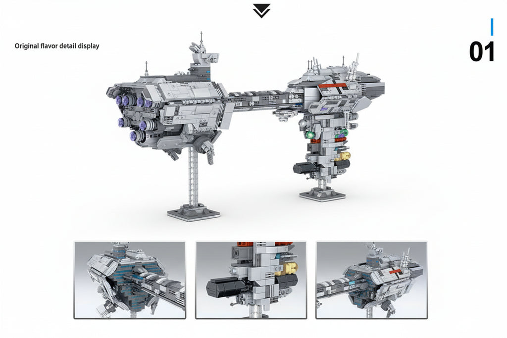 Star Wars Nebula Medical Corvette Frigate MOC - 2070 Teile | Medizinisches Kriegsschiff | LEGO-kompatibel