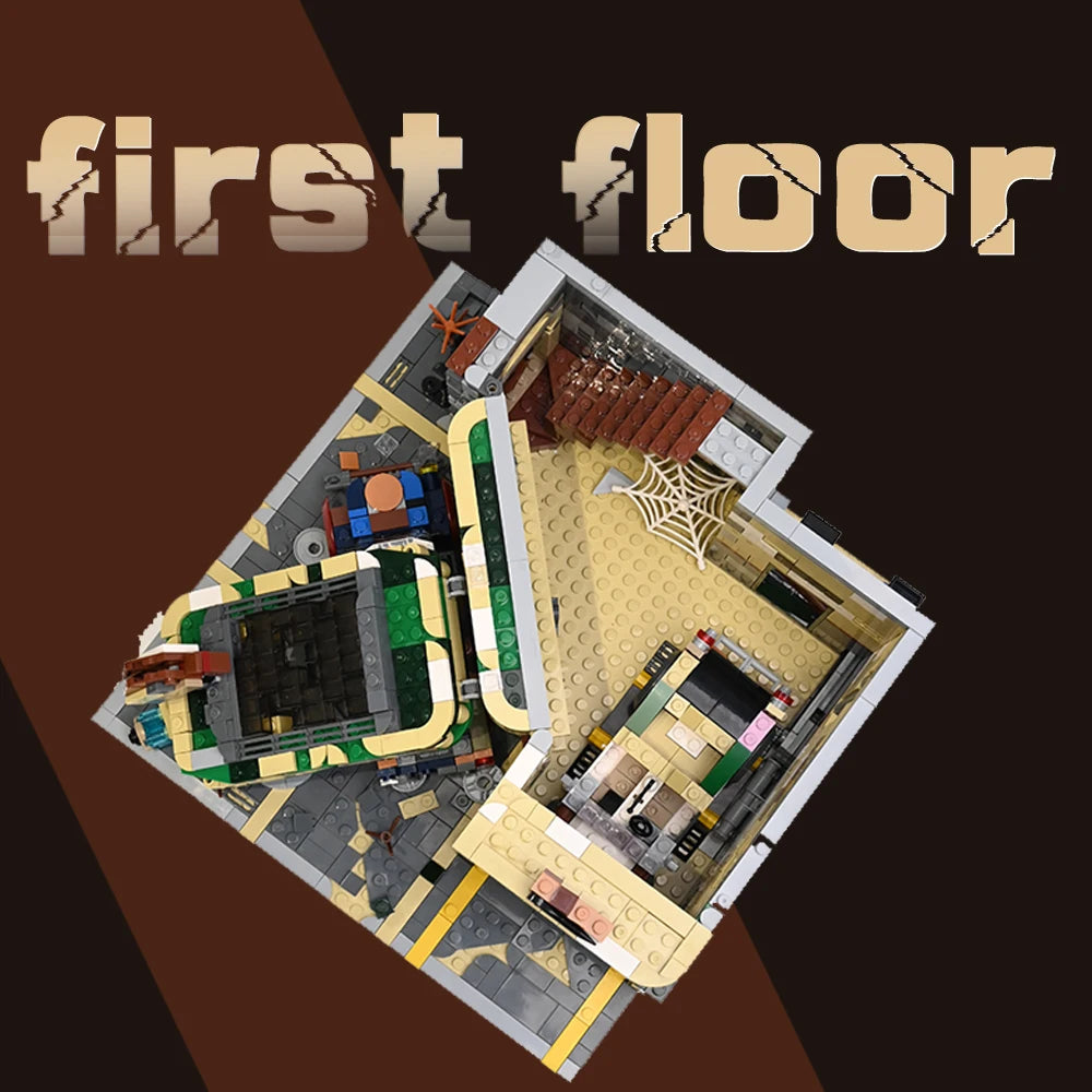 Doomsday Corner Garage MOC - 3325 Teile - Legokompatibel - Modular Building Set für Erwachsene