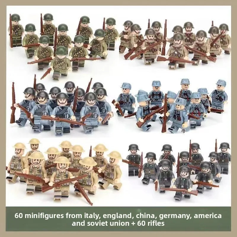 WW1 Minifiguren Set - Erster Weltkrieg Soldaten | 10 Figuren | LEGO-kompatibel