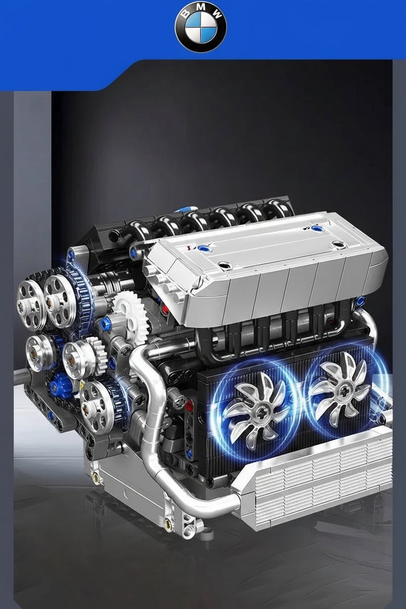 Prime bricks BMW Motorized S55 Inline-6 Engine Model Moc  LEGO Kompatibel