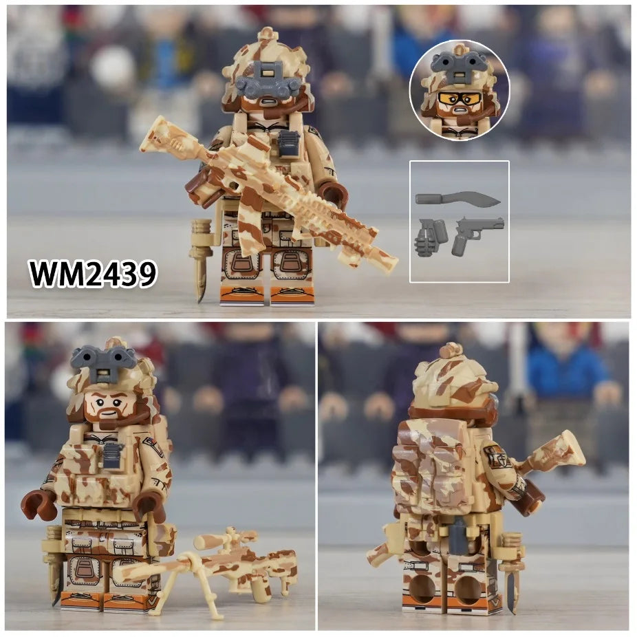 SWAT Special Forces Minifiguren Set - Legokompatibel - Military Series Kommando Soldaten