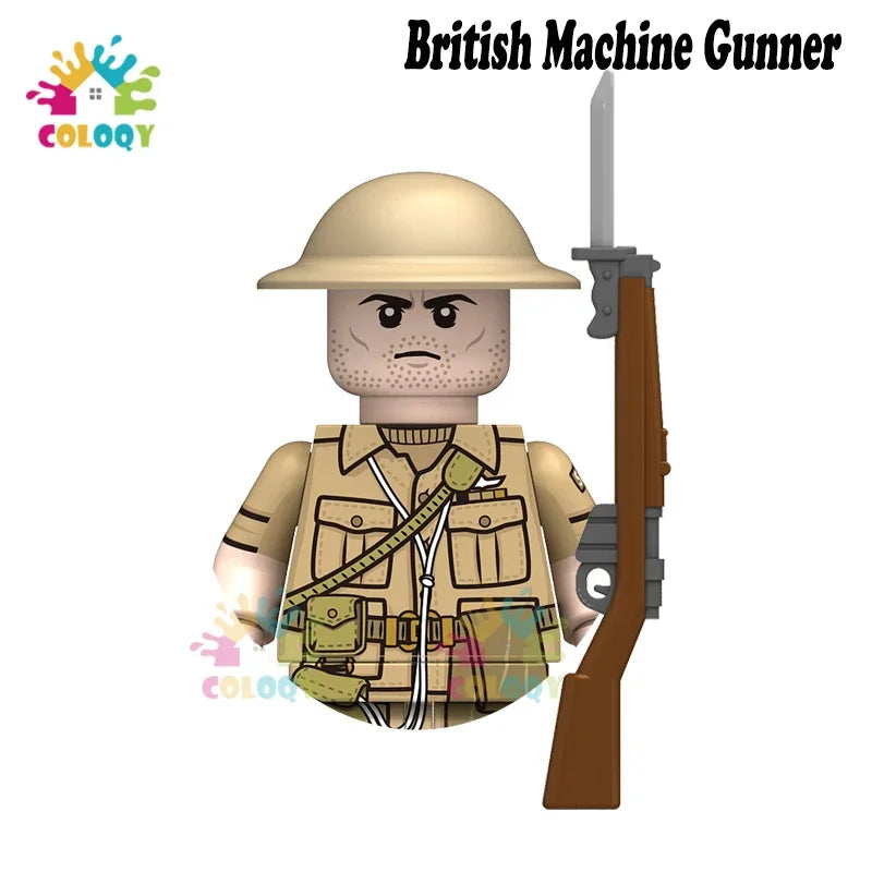 WW2 Minifiguren Set - Zweiter Weltkrieg Soldaten | Alliierte & Achsenmächte | LEGO-kompatibel