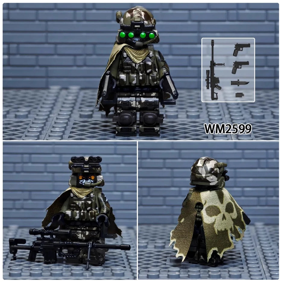 SWAT Special Forces Minifiguren Set - Legokompatibel - Military Series Kommando Soldaten