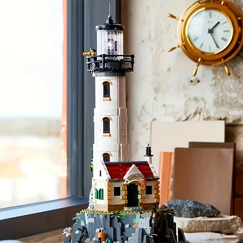 Motorisierter Leuchtturm MOC 21335 - 2065 Teile - Legokompatibel - Technisches Ideas Modell