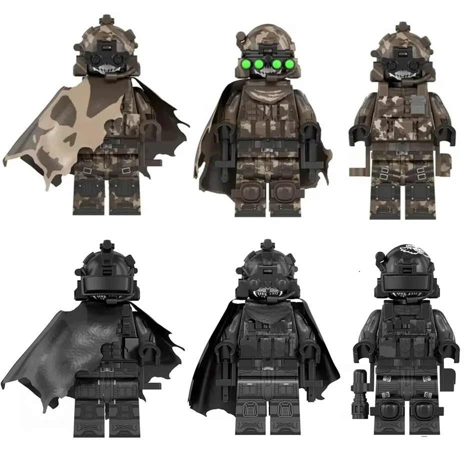SWAT Special Forces Minifiguren Set - Legokompatibel - Military Series Kommando Soldaten