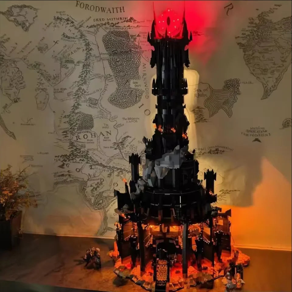 Herr der Ringe Barad-dûr MOC - 5471 Teile Schwarzer Turm | Saurons Festung | LEGO 10333 Alternative