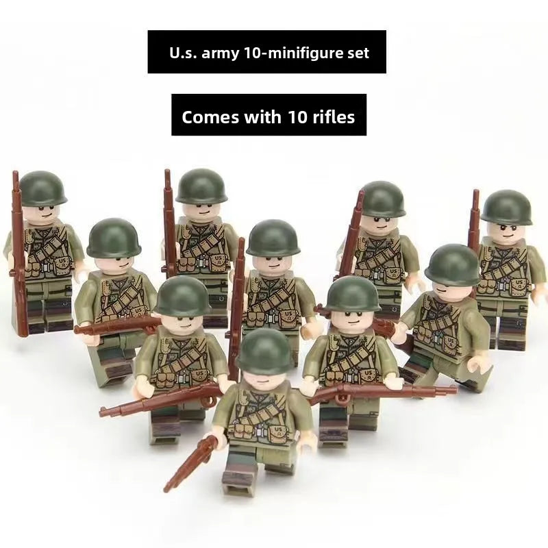 WW1 Minifiguren Set - Erster Weltkrieg Soldaten | 10 Figuren | LEGO-kompatibel