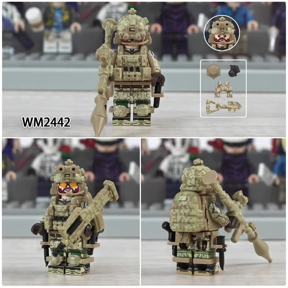 SWAT Special Forces Minifiguren Set - Legokompatibel - Military Series Kommando Soldaten