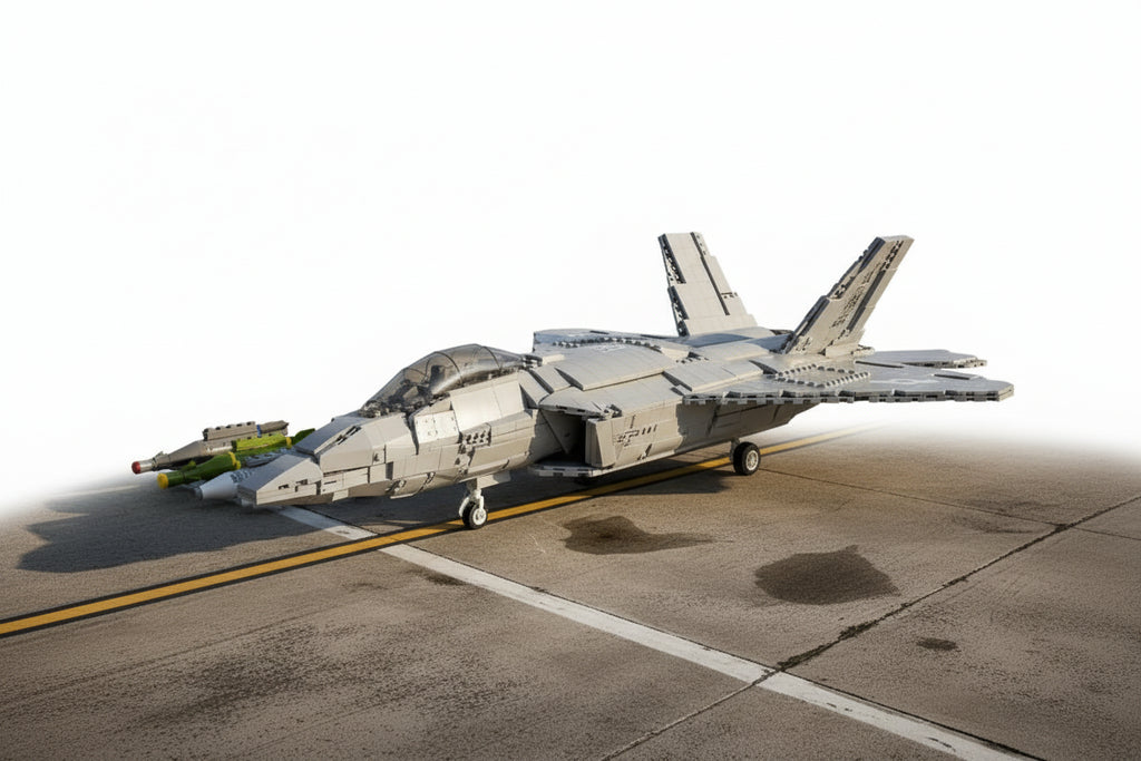 F-22 Raptor MOC - Stealth Fighter Bauset | US Air Force Kampfjet | Militär Flugzeug | LEGO-kompatibel