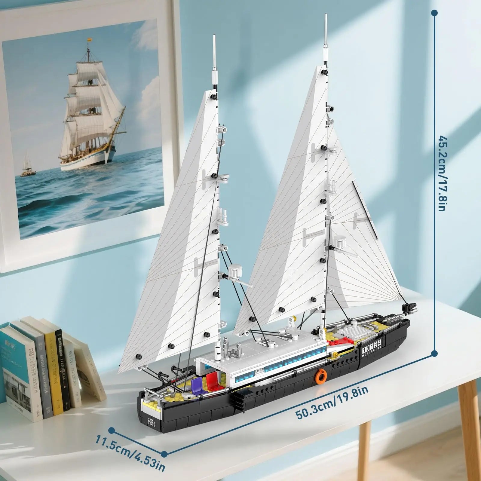 Großes Segelschiff MOC - Legokompatibel - Nautical Adventure Konstruktionsspielzeug