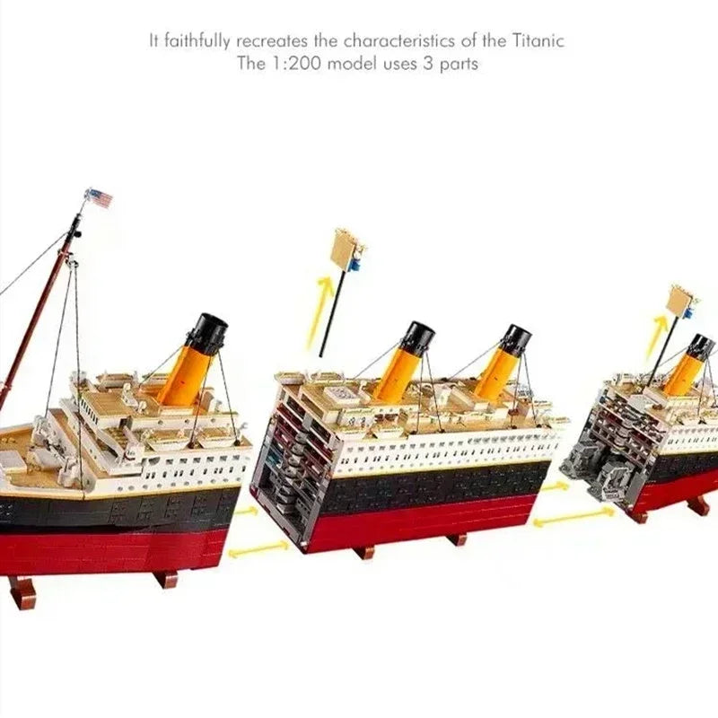 Titanic MOC - 9090 Teile - Legokompatibel - Legendäres Kreuzfahrtschiff Modell