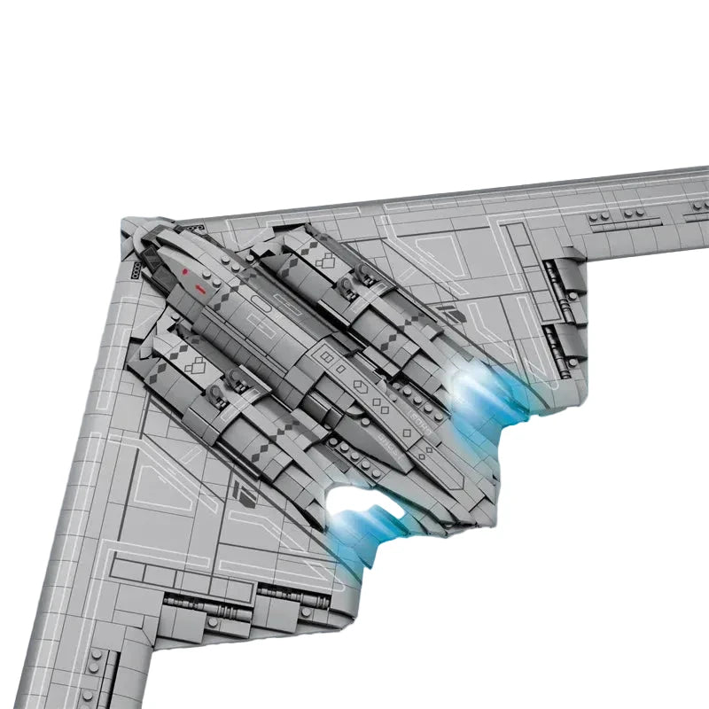 2063PCS B-2 Ghost Strategic Bomber Building Blocks Air Force Fighter Model Bricks Collection Desktop Display