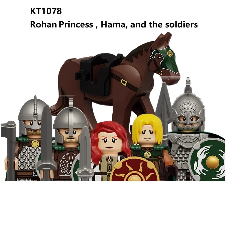 Herr der Ringe Minifiguren Set - Frodo, Gandalf, Aragorn, Legolas & Orks | LEGO-kompatibel