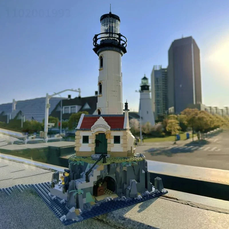 Motorisierter Leuchtturm MOC 21335 - 2065 Teile - Legokompatibel - Technisches Ideas Modell