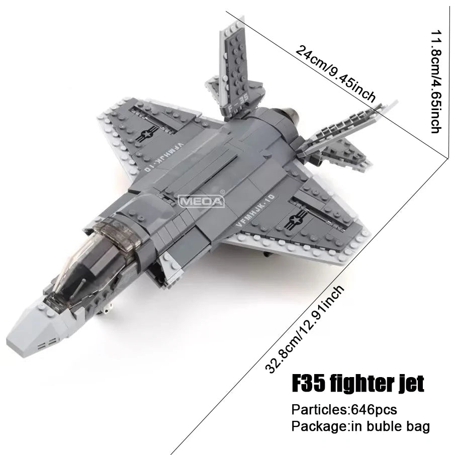 A-10 Warthog MOC - Militär Kampfflugzeug Bauset | 1:48 Modell | US Air Force | LEGO-kompatibel