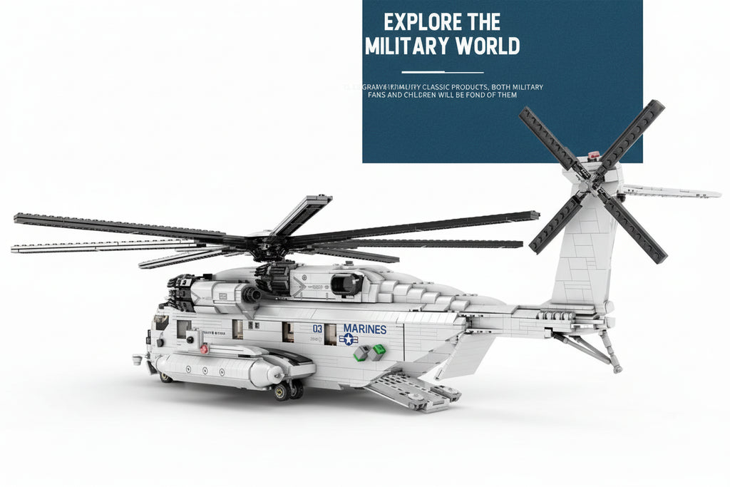 CH-53E Transport Helicopter MOC - 2192 Teile - Legokompatibel - Military Army Hubschrauber Modell