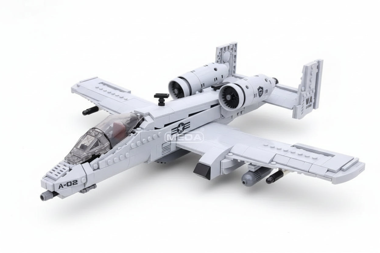 A-10 Warthog MOC - Militär Kampfflugzeug Bauset | 1:48 Modell | US Air Force | LEGO-kompatibel