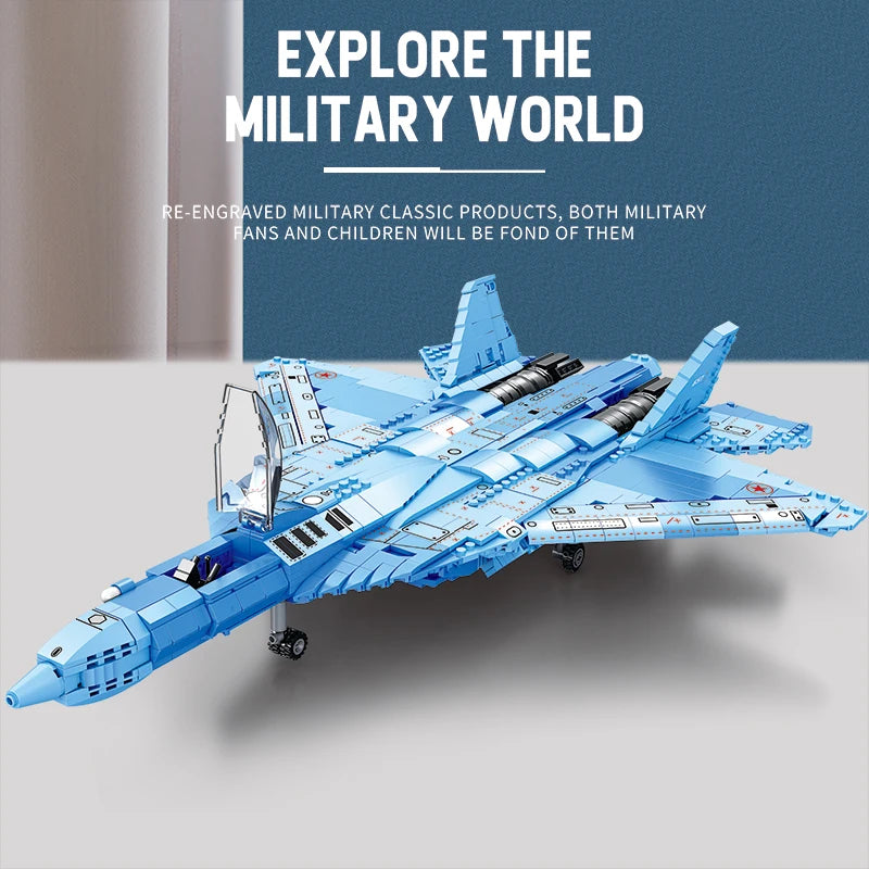 SU-57 Stealth Fighter MOC 1365 Teile LEGO-kompatibel | PrimeBricks