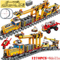 High-Speed Train Set Elektrisch - Legokompatibel - Batteriebetrieben mit Schienen - City Passenger Train