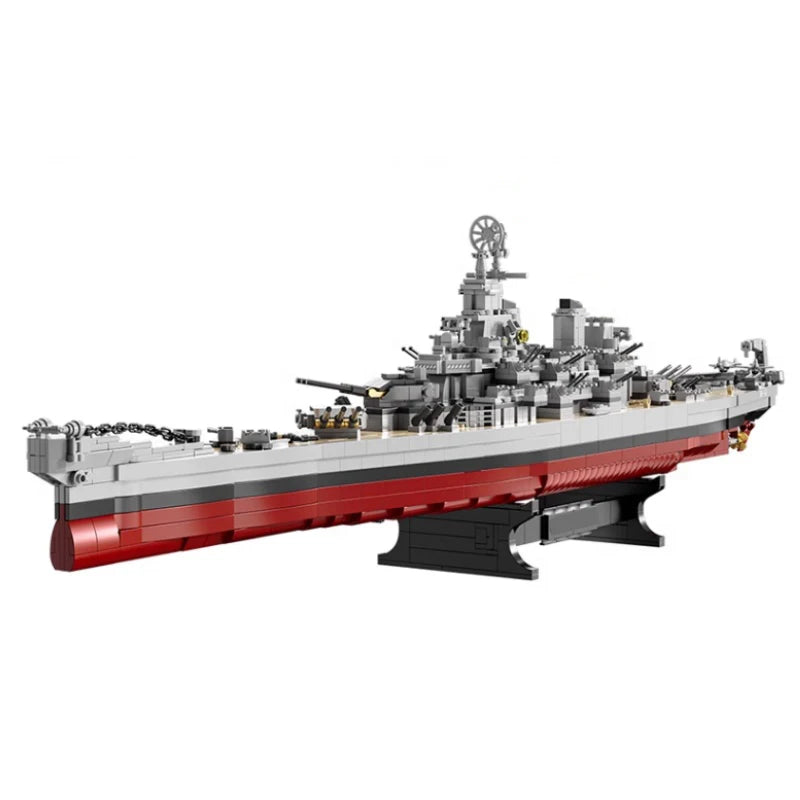 USS Missouri Battleship WW2 MOC - 2228 Teile - Legokompatibel - US Navy Kriegsschiff Modell