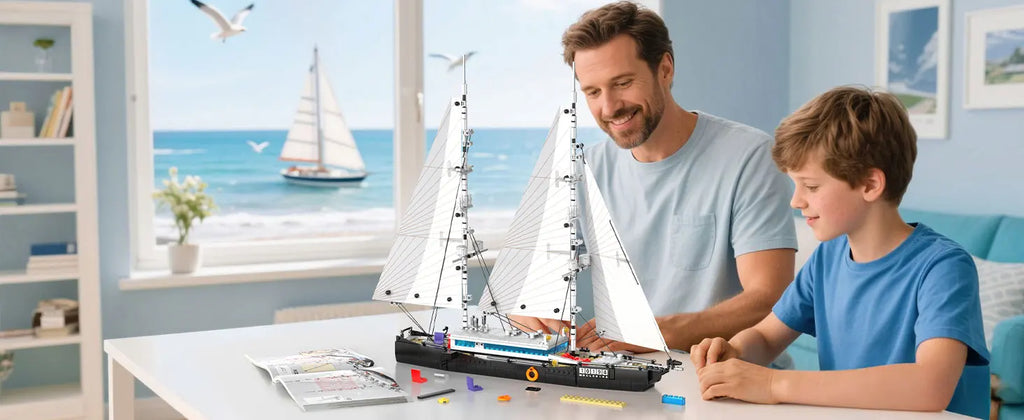 Großes Segelschiff MOC - Legokompatibel - Nautical Adventure Konstruktionsspielzeug