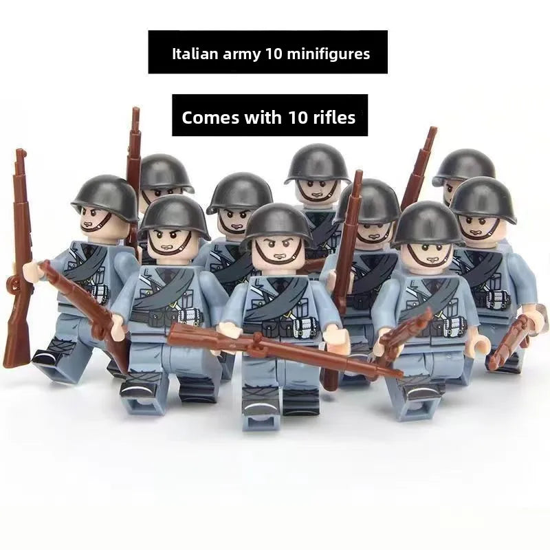 WW1 Minifiguren Set - Erster Weltkrieg Soldaten | 10 Figuren | LEGO-kompatibel