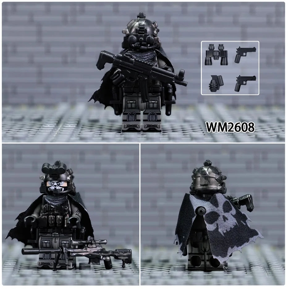 SWAT Special Forces Minifiguren Set - Legokompatibel - Military Series Kommando Soldaten