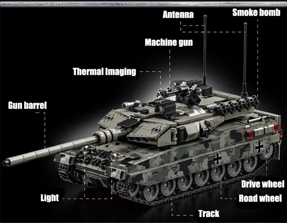 Leopard 2A7 Tank MOC mit Soldaten LEGO-kompatibel | PrimeBricks