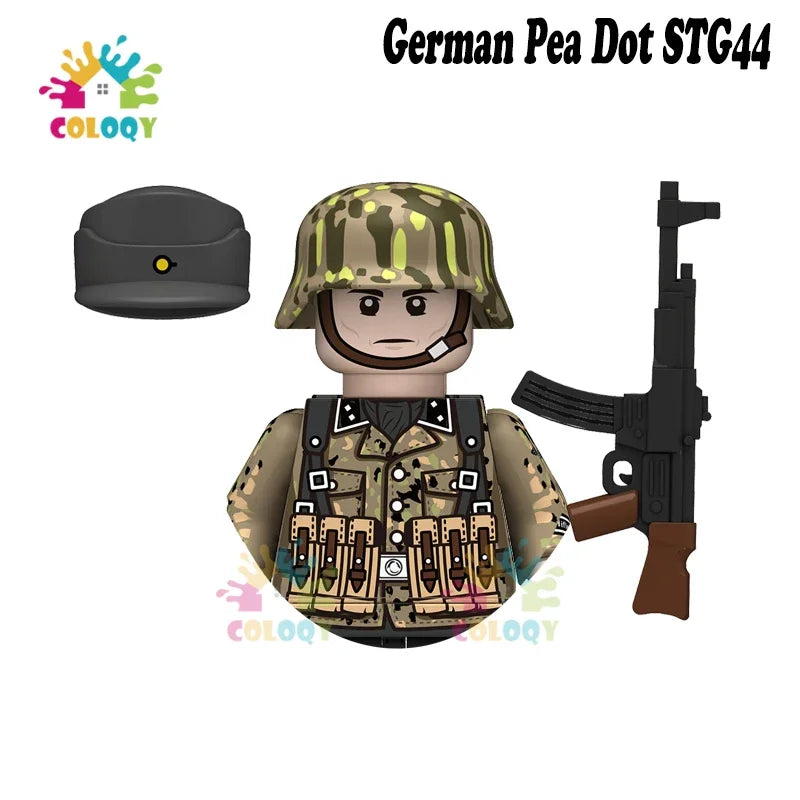 WW2 Minifiguren Set - Zweiter Weltkrieg Soldaten | Alliierte & Achsenmächte | LEGO-kompatibel