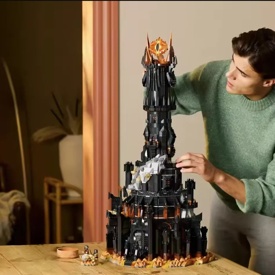 Herr der Ringe Barad-dûr MOC - 5471 Teile Schwarzer Turm | Saurons Festung | LEGO 10333 Alternative