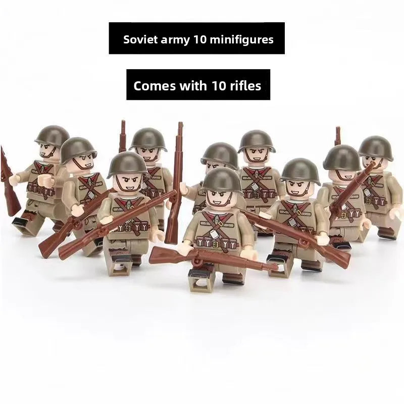 WW1 Minifiguren Set - Erster Weltkrieg Soldaten | 10 Figuren | LEGO-kompatibel
